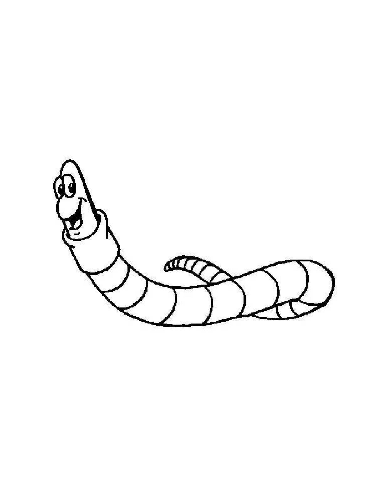 Coloring majestic bridge worm
