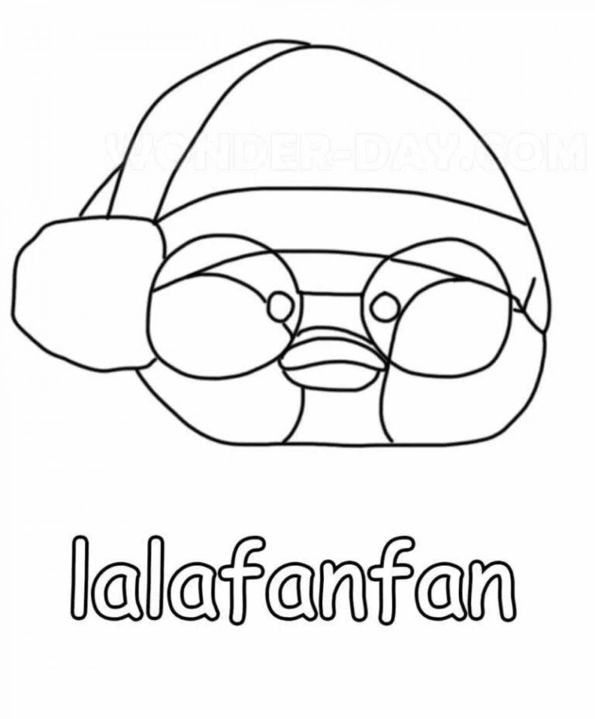 Coloring page hypnotic duck fanfan