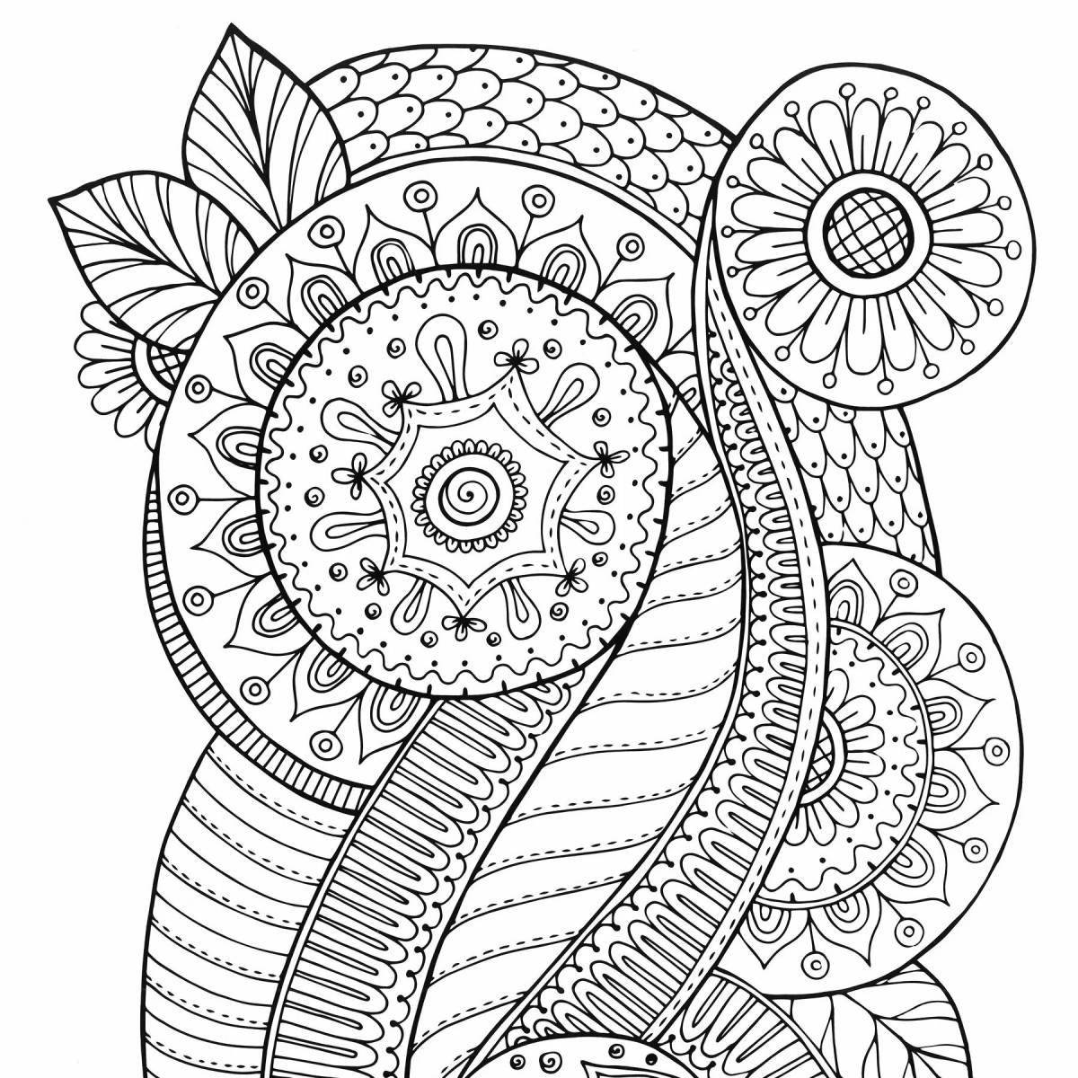 Charming anti-stress coloring book