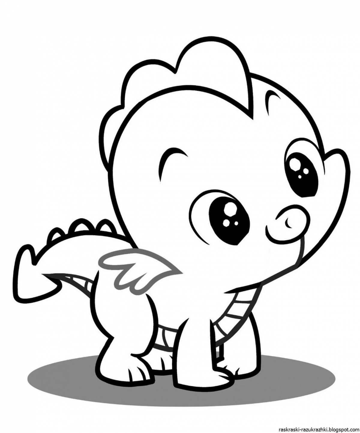 Spicy coloring pages cute little animals
