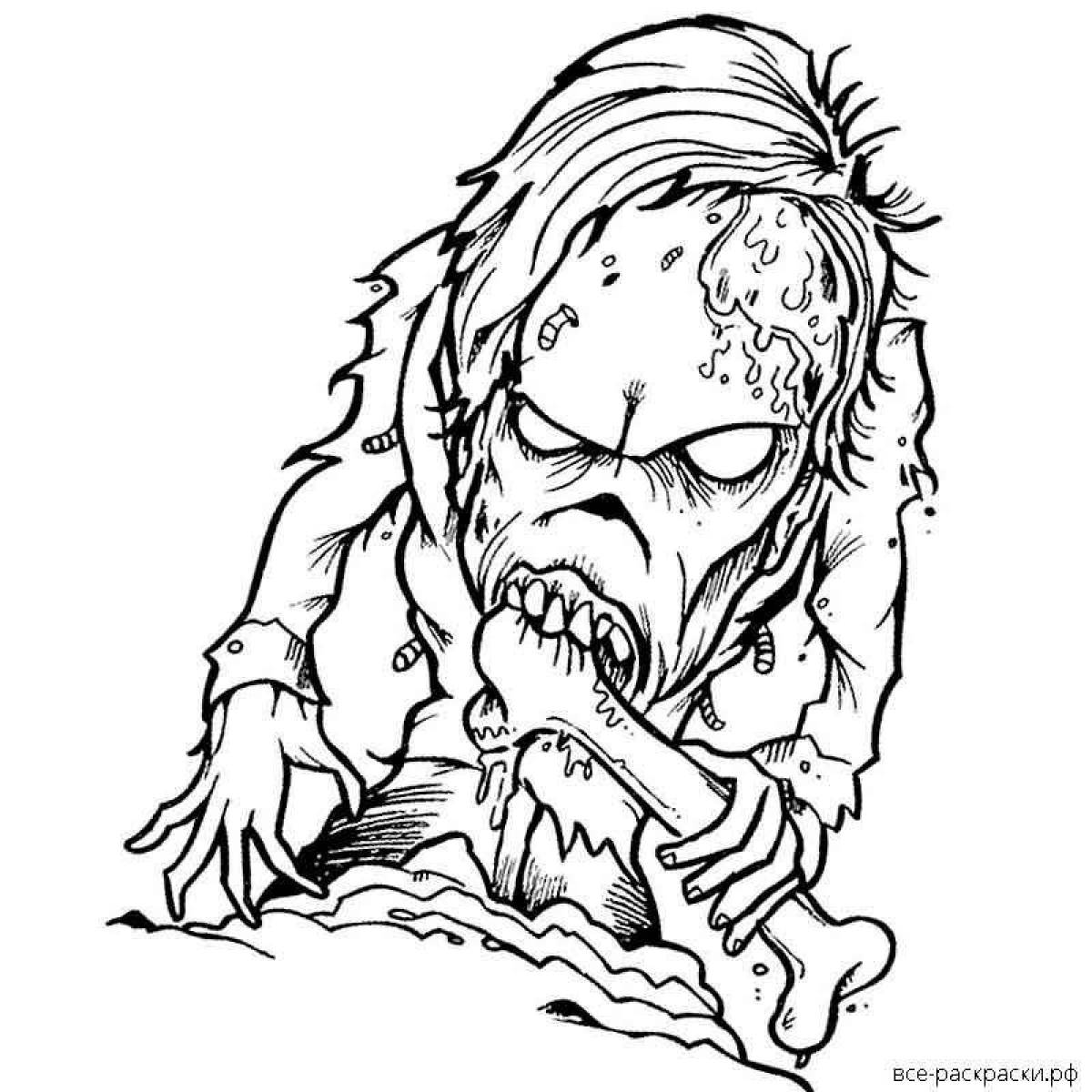 Photo Scary zombie apocalypse coloring book