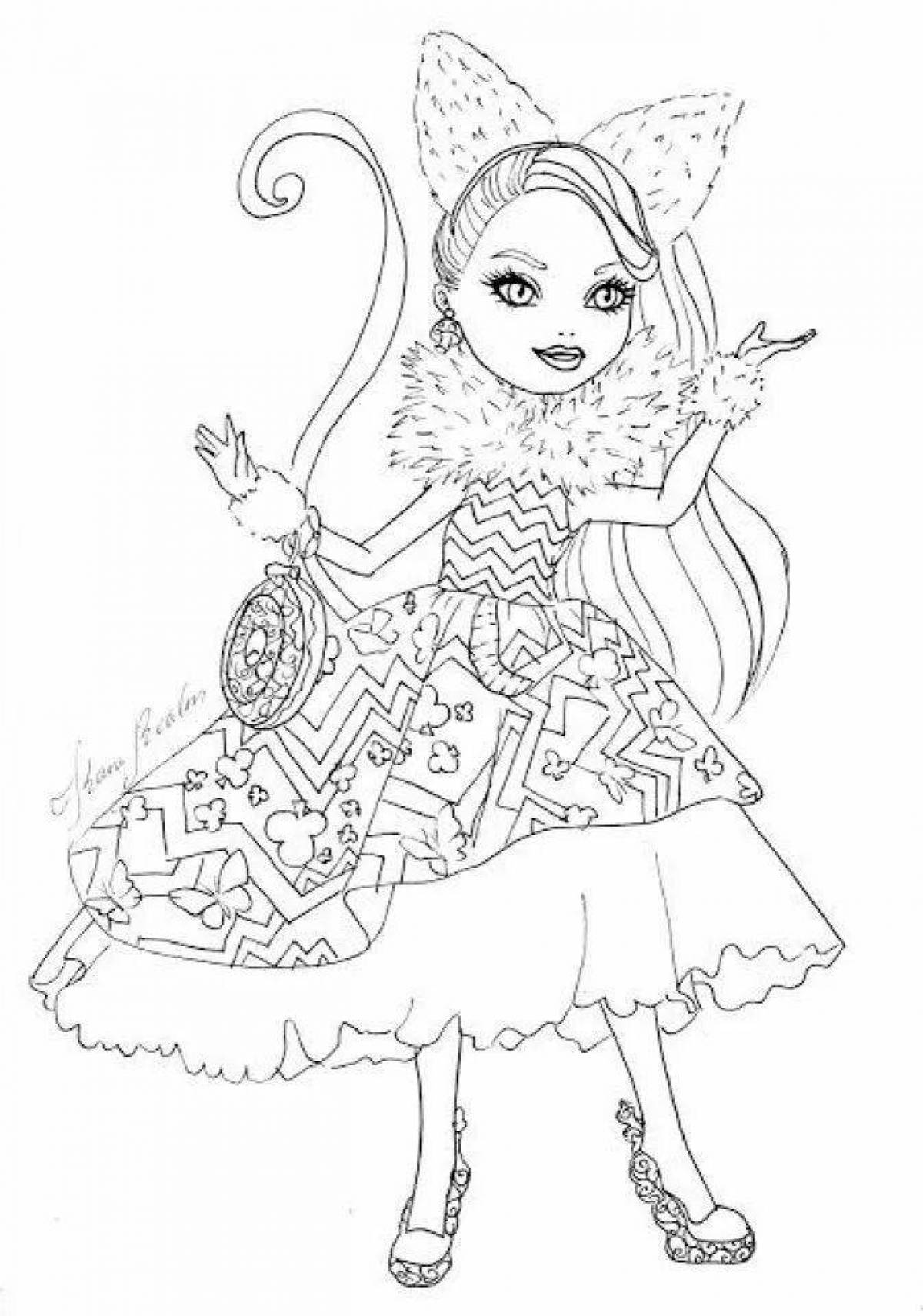 Coloring book bright poppy doll