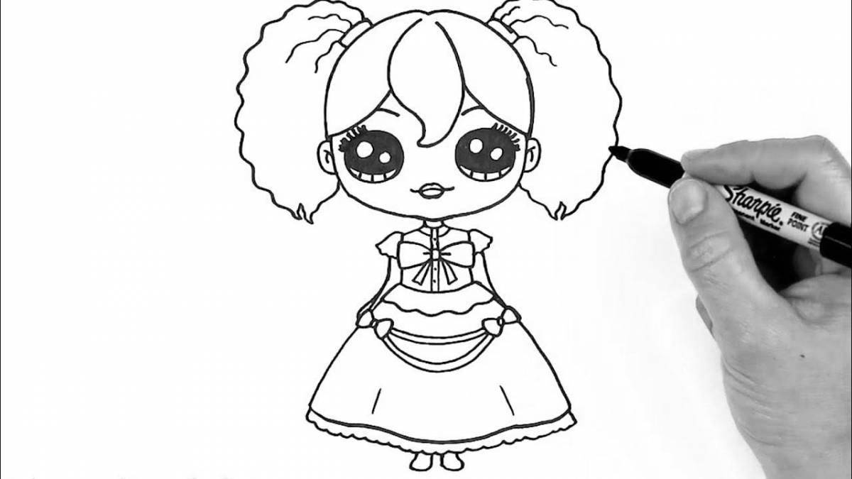 Coloring page sweet poppy doll