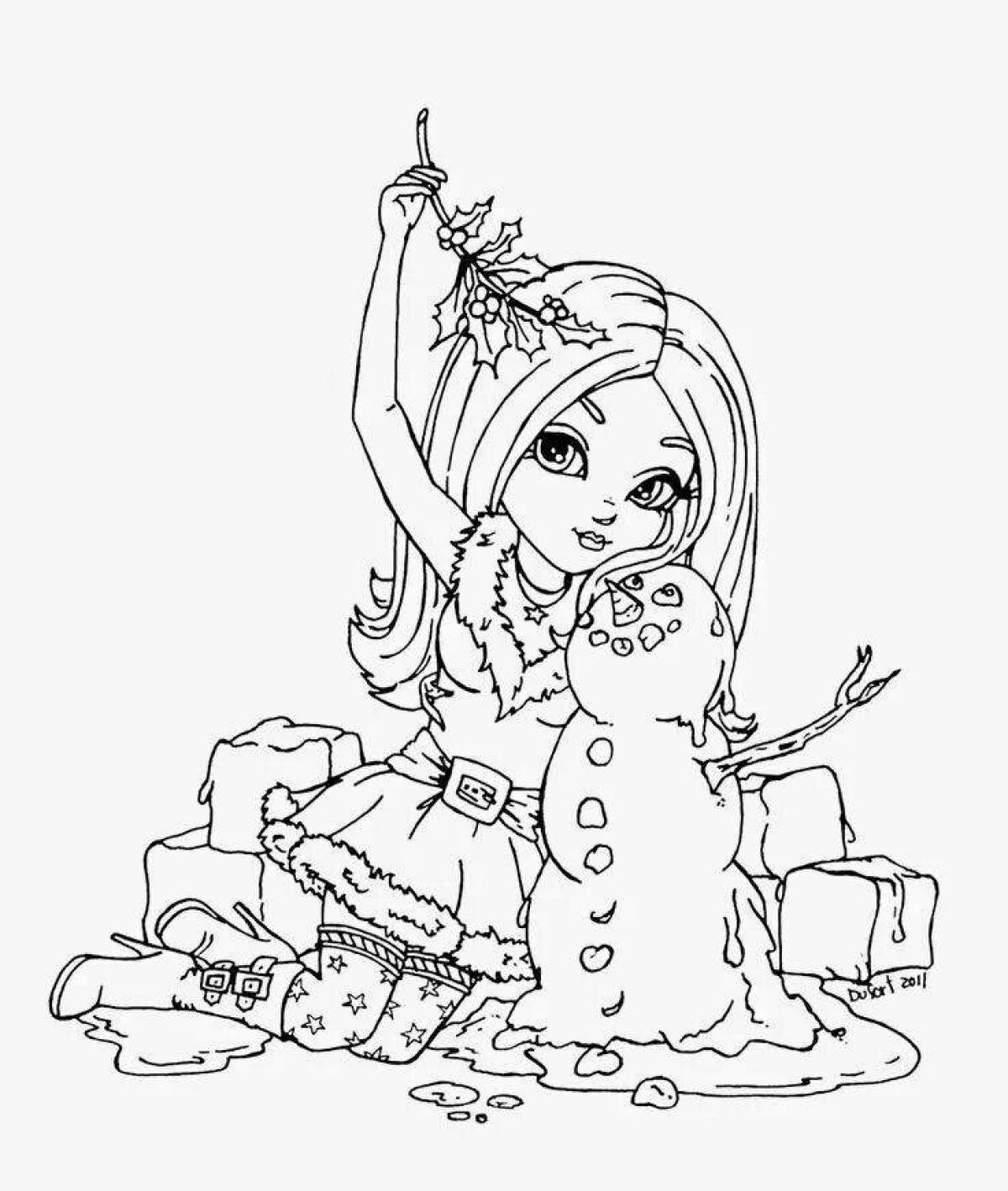 Pretty poppy doll coloring book