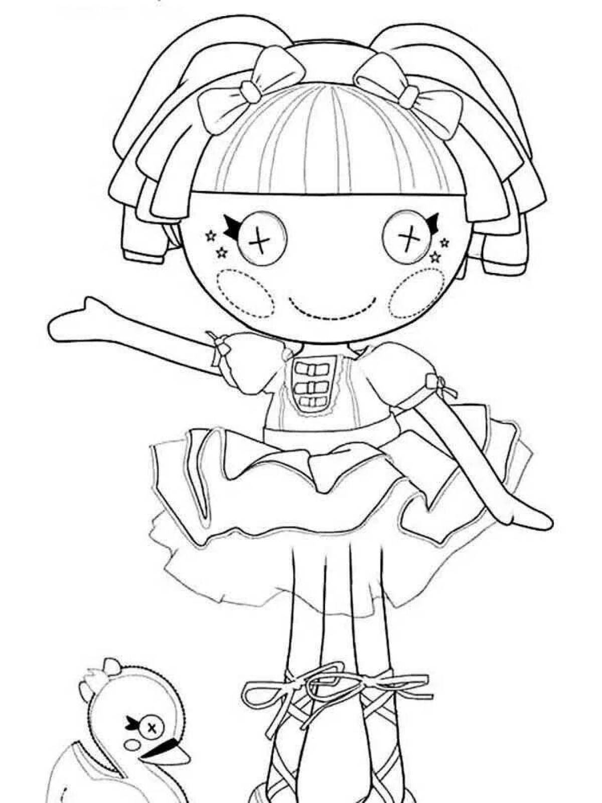 Coloring page dazzling poppy doll