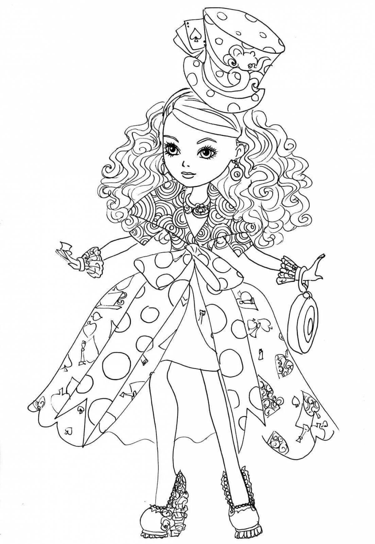 Coloring page adorable poppy doll