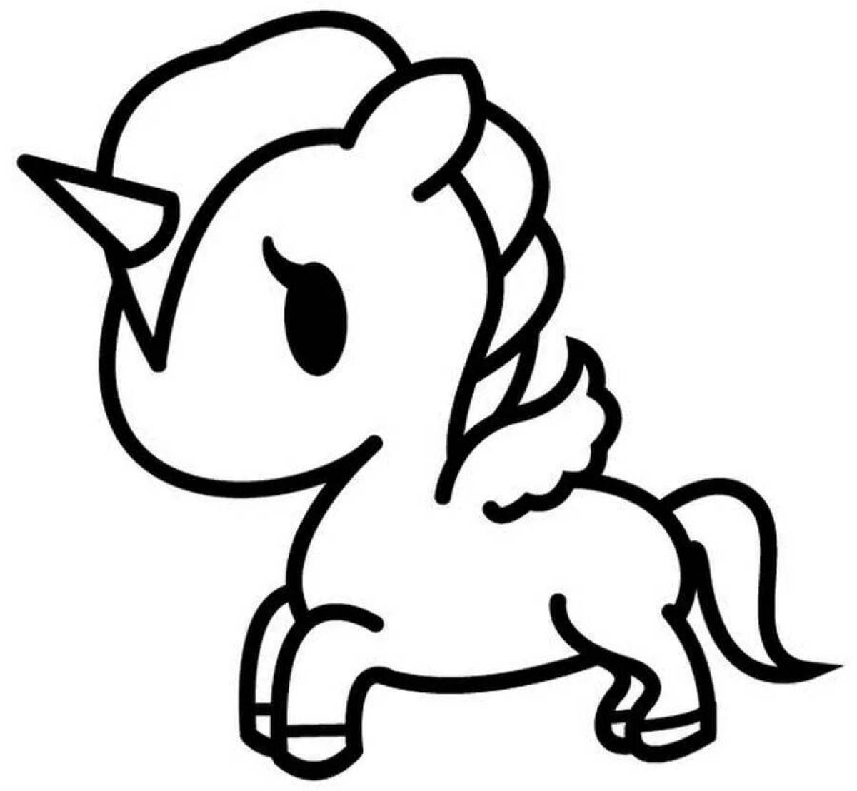 Coloring unicorn drawing