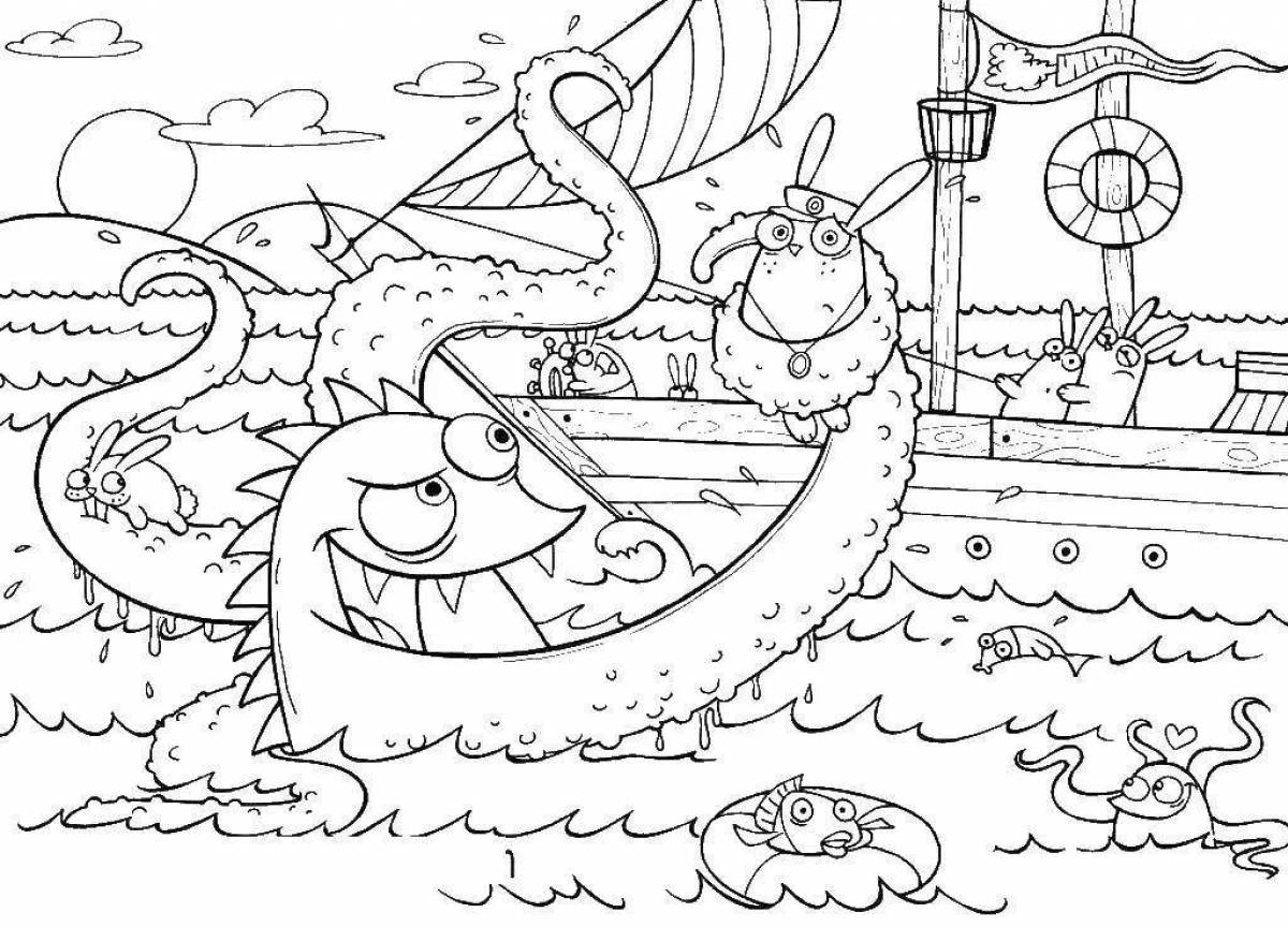 Spiral coloring page