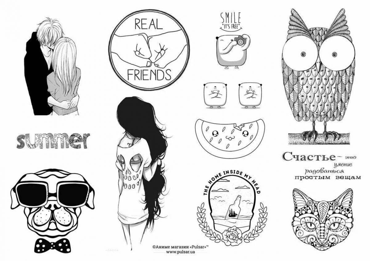 Great stickers for coloring pages to print