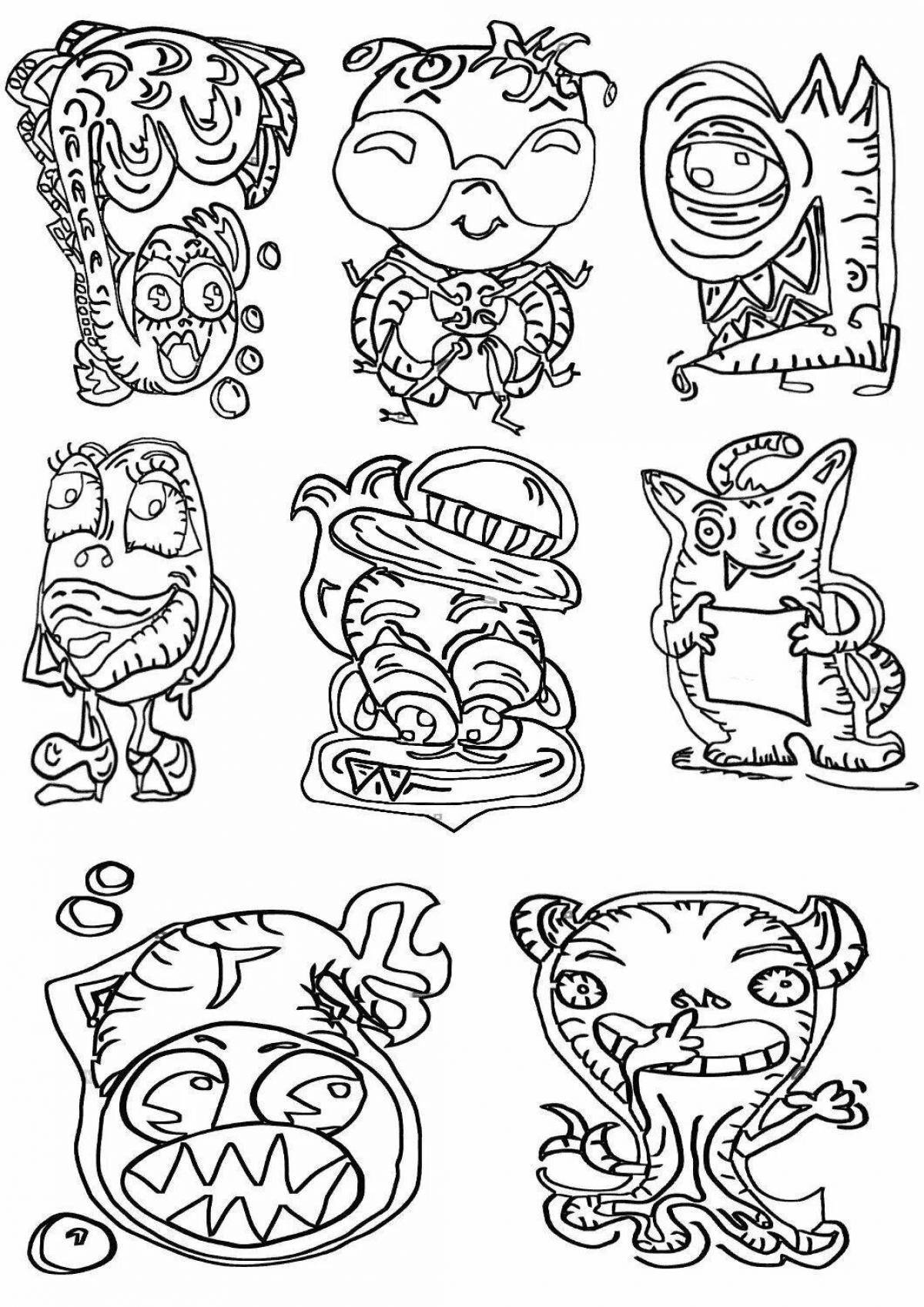 Bold stickers for printable coloring pages