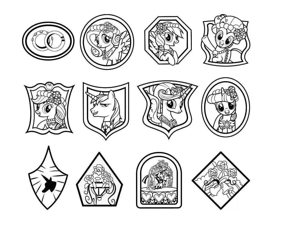 Shining coloring printable stickers