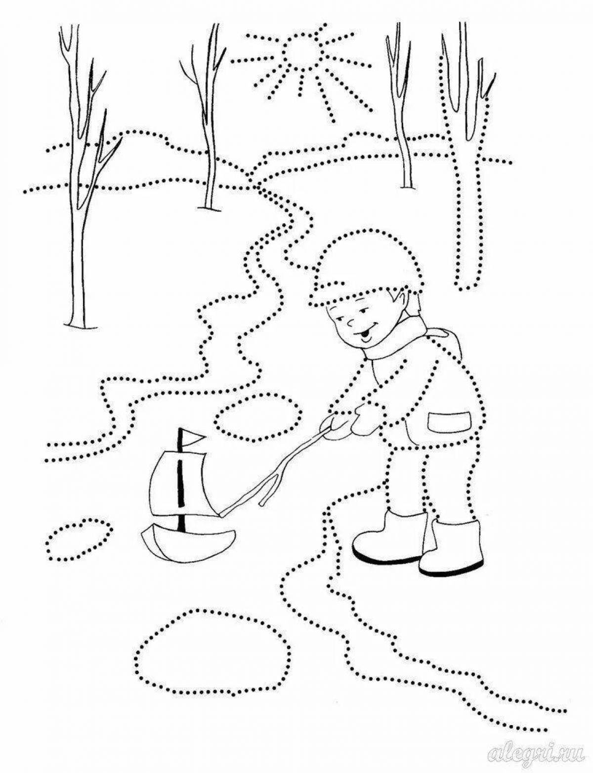 A fun spring coloring book for kids