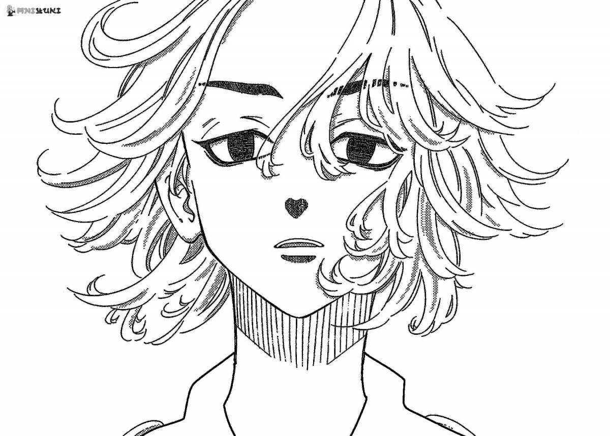 Photo Tokyo avengers colorful shirt coloring page