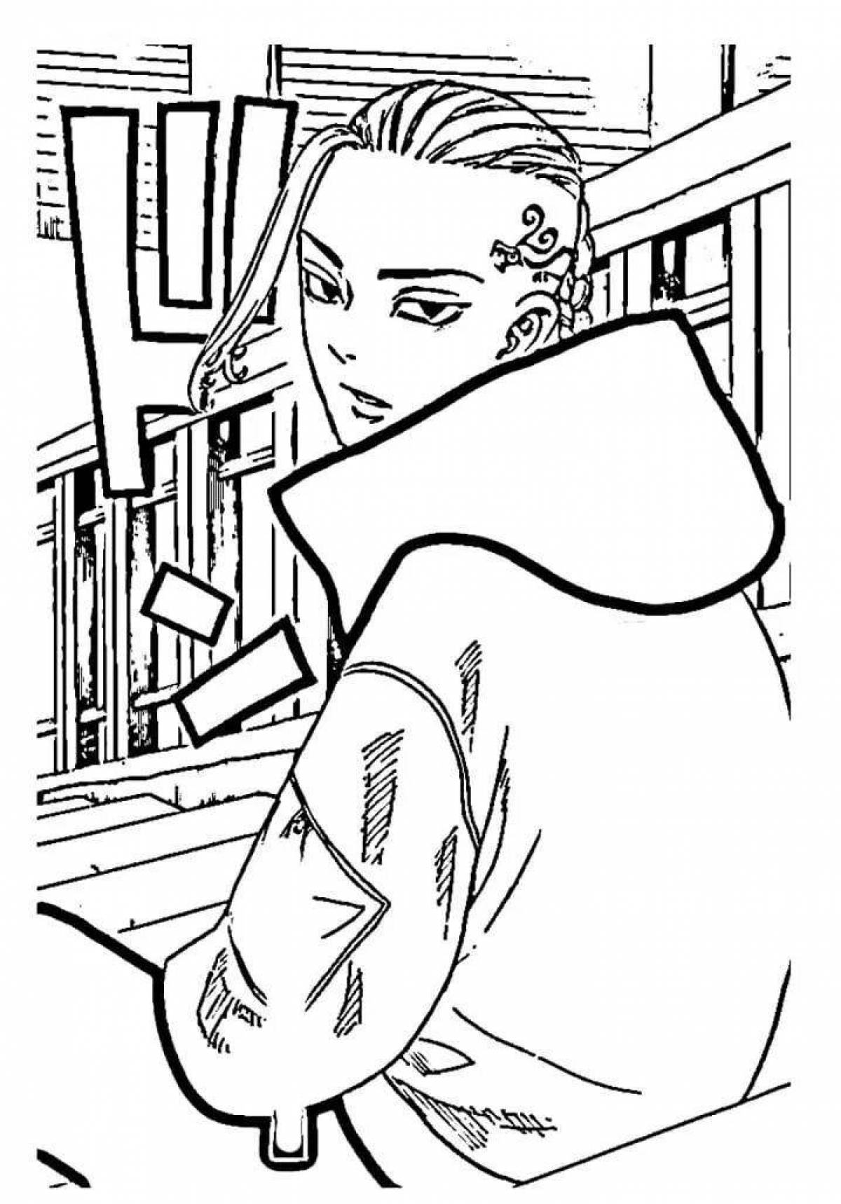 Tokyo avengers dazzling shirts coloring page