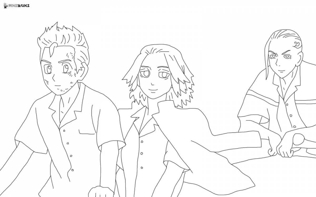 Radiant tokyo avengers shirts coloring page