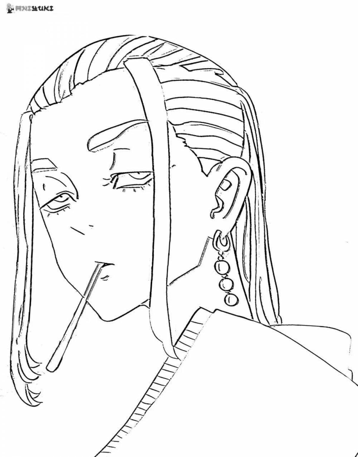 Photo Tokyo avengers awesome shirts coloring page