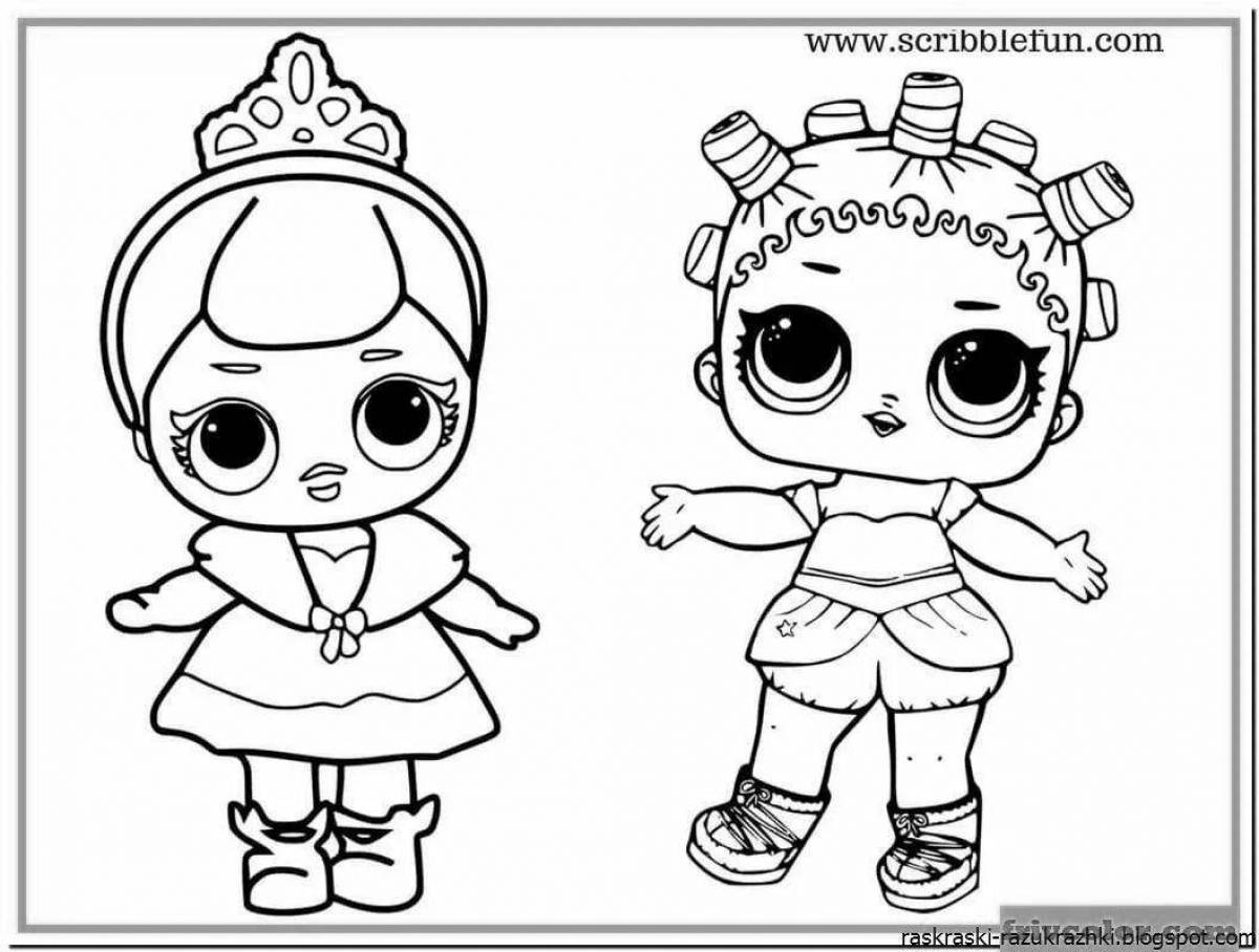Awesome coloring lol doll pictures