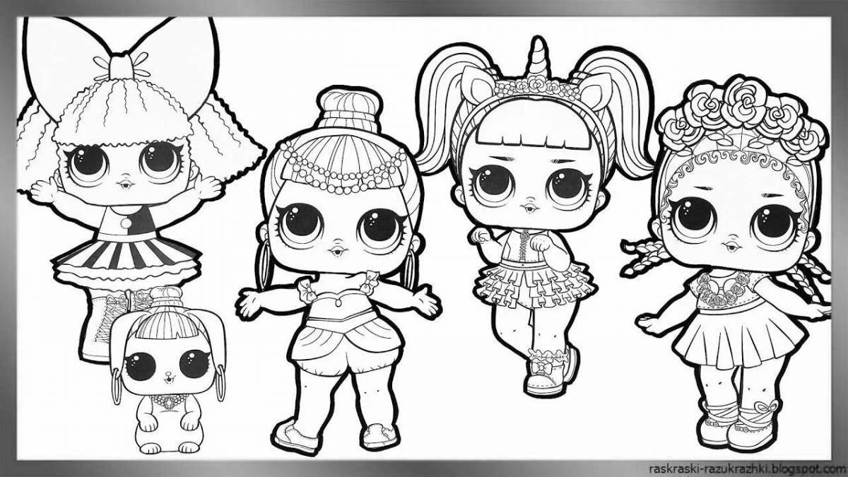 Dazzling coloring lol doll pictures