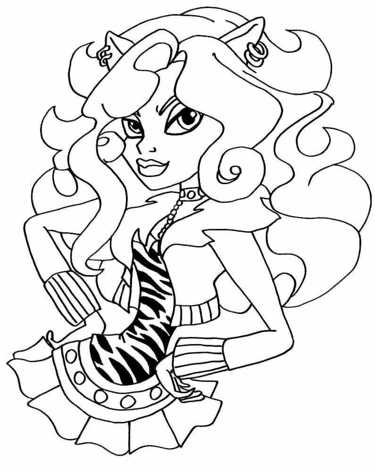 Beautiful monster high coloring book for girls