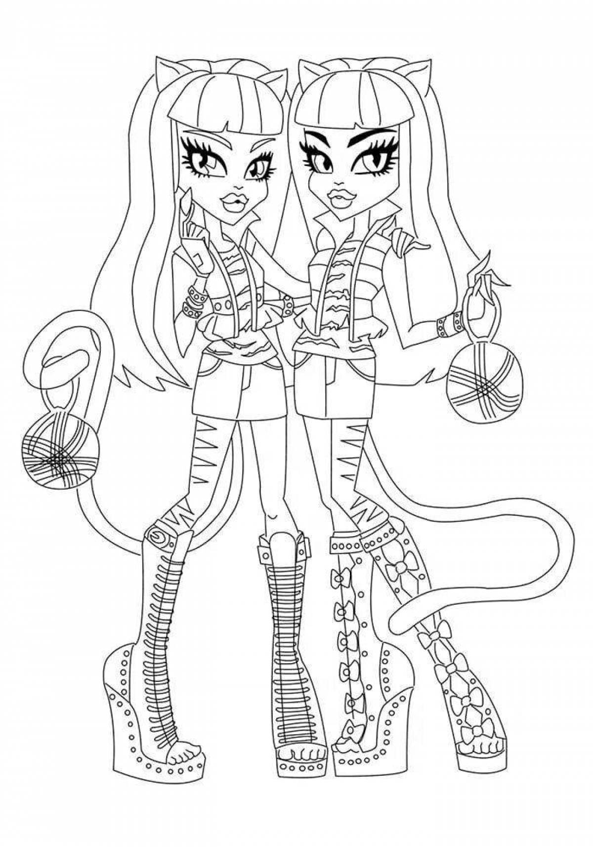 Exquisite monster high girls coloring book