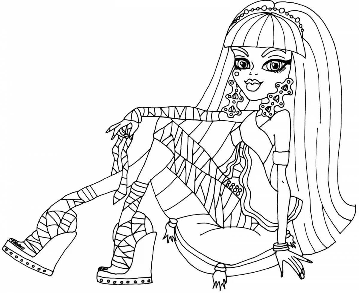 Monster high coloring page for girls