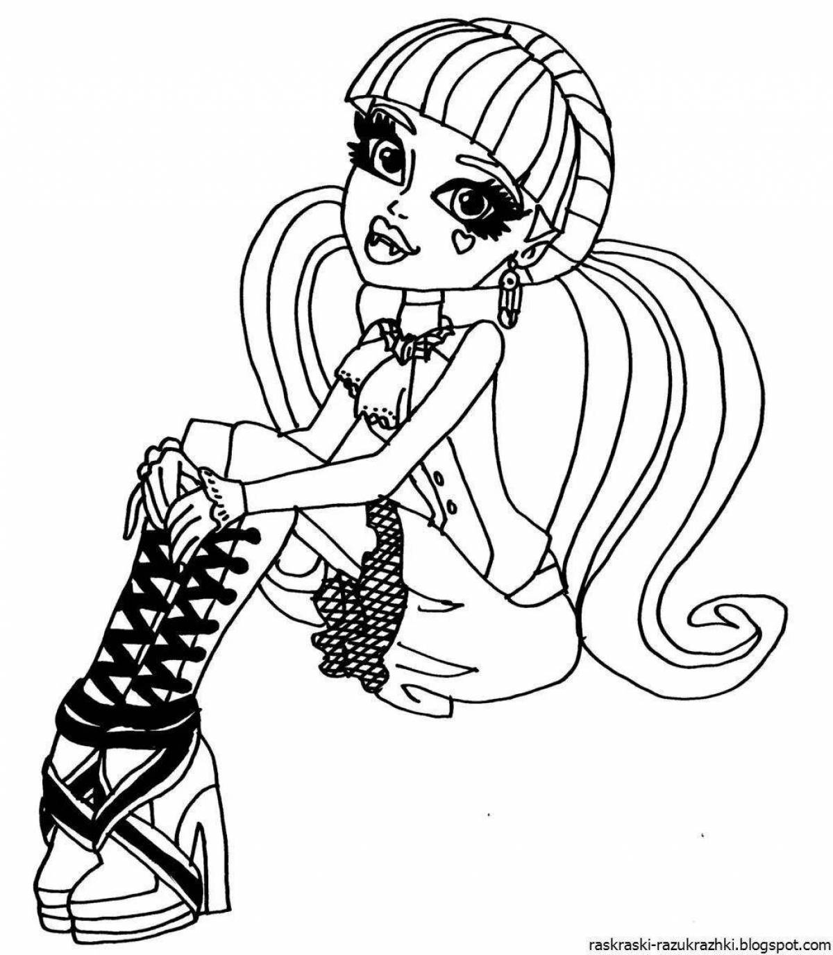 Элегантная раскраска для девочек monster high