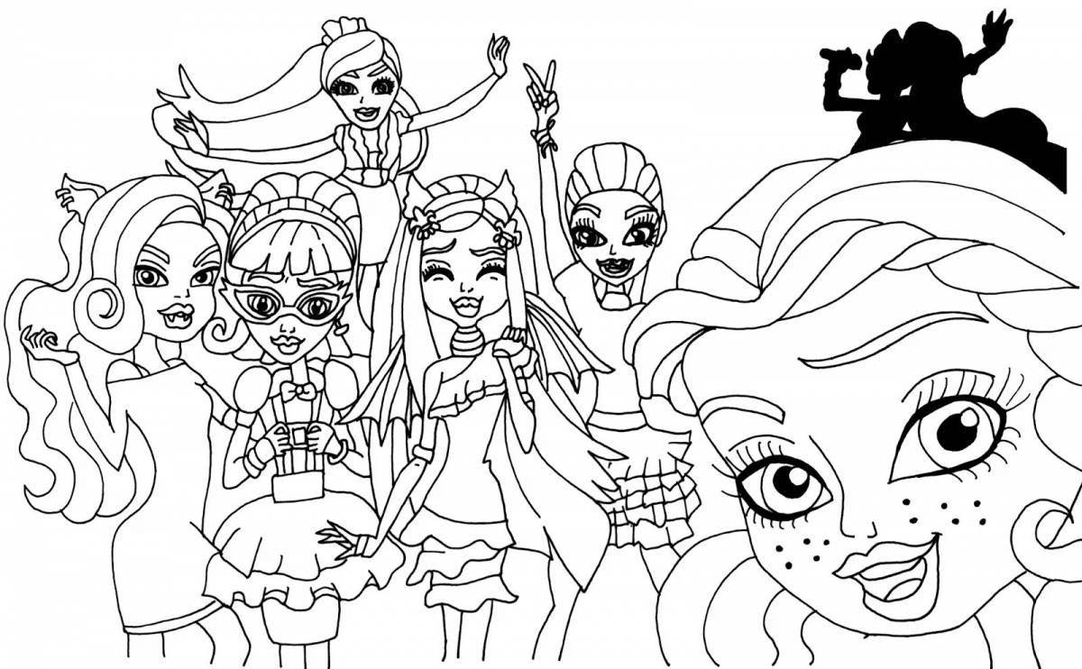Monster high hypnotic coloring book for girls