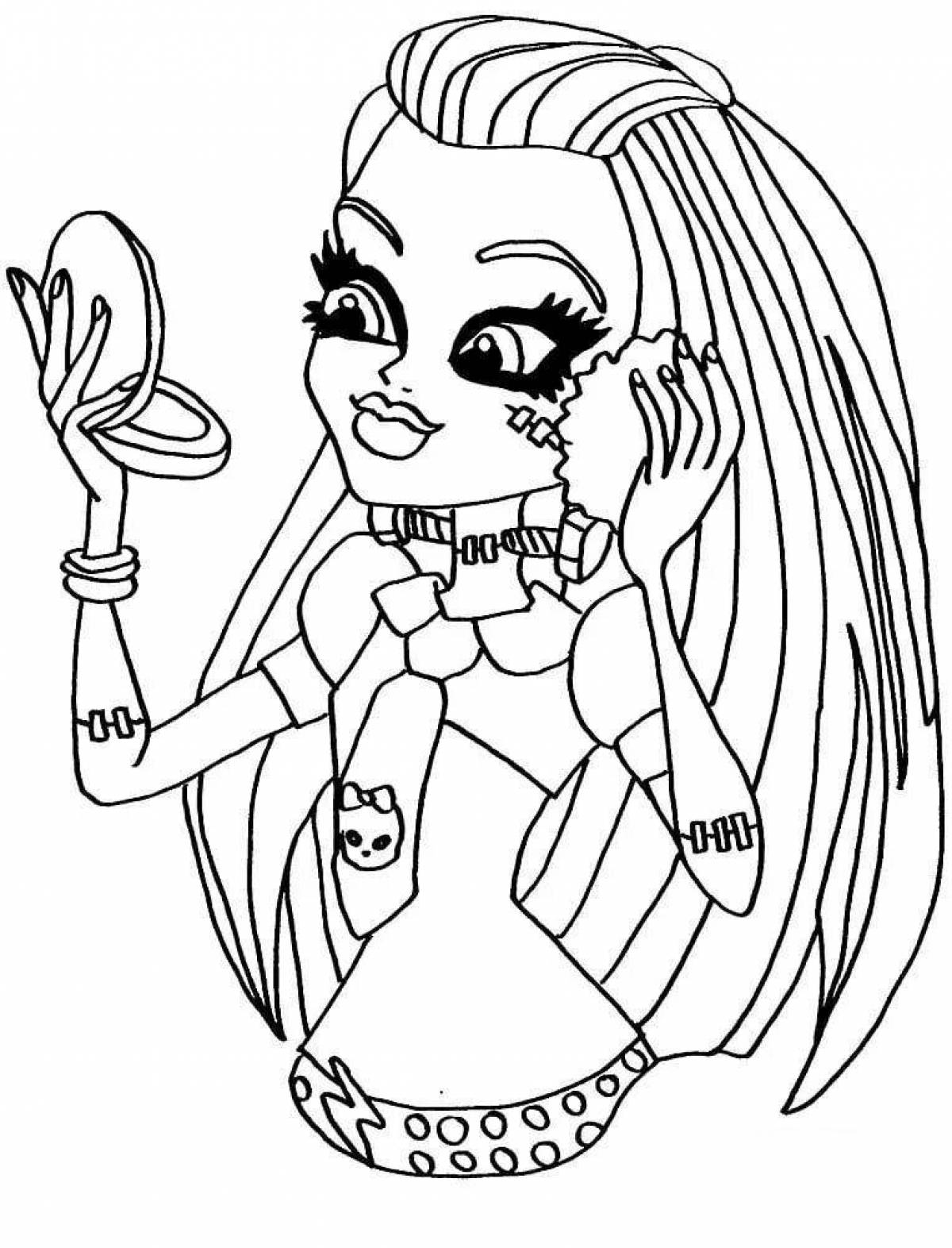 Intriguing monster high coloring book for girls