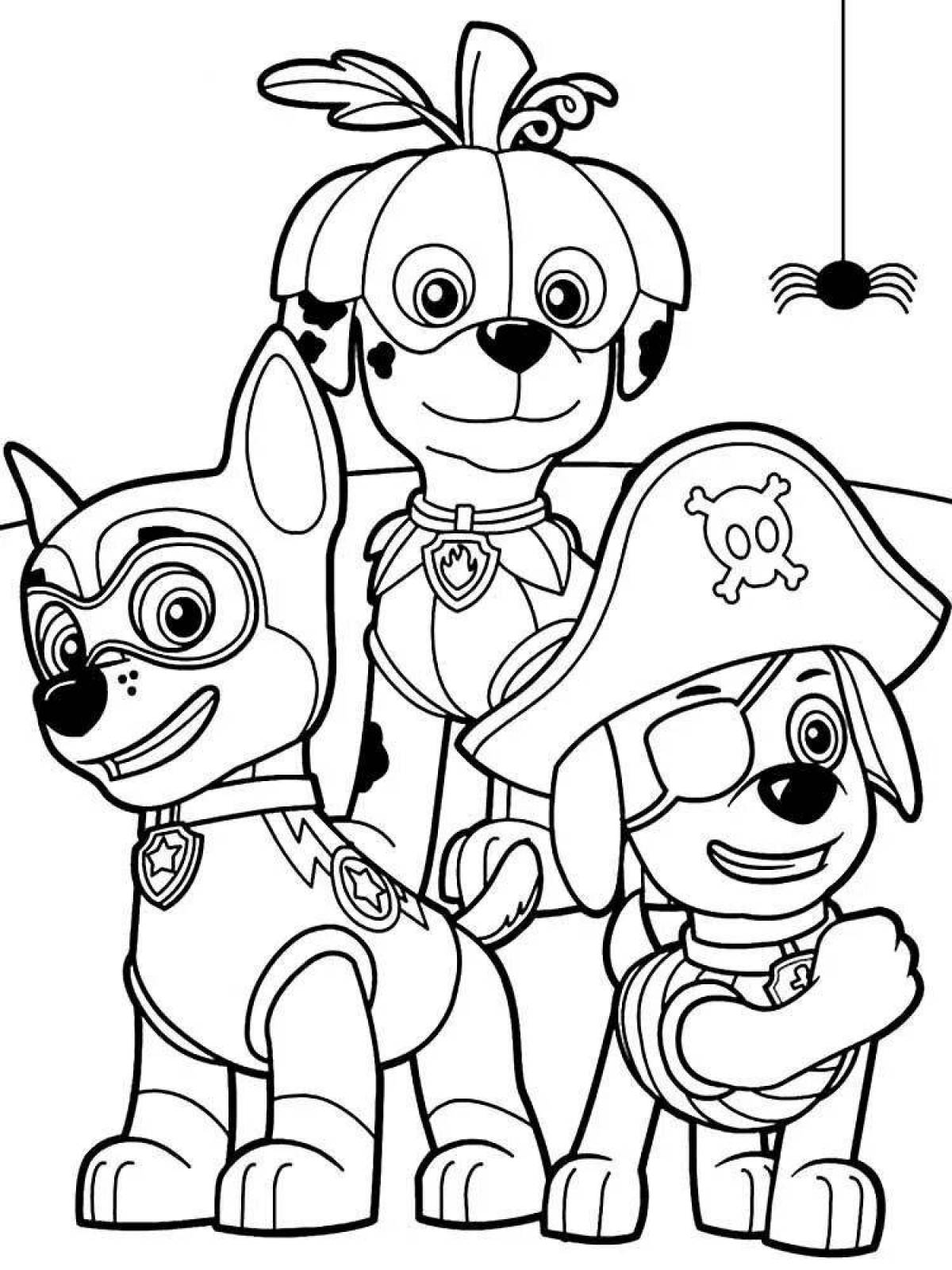 Great paw patrol coloring book for boys