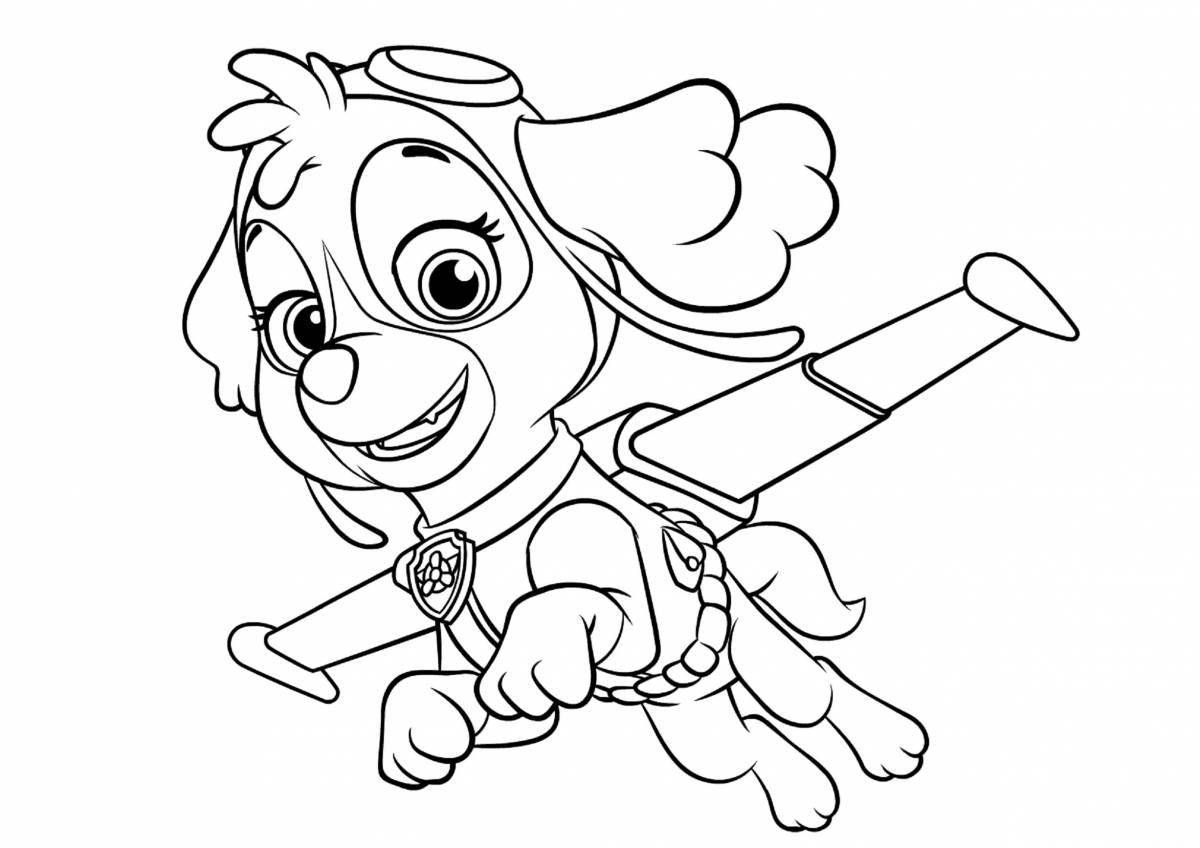 Adorable Paw Patrol coloring book for boys