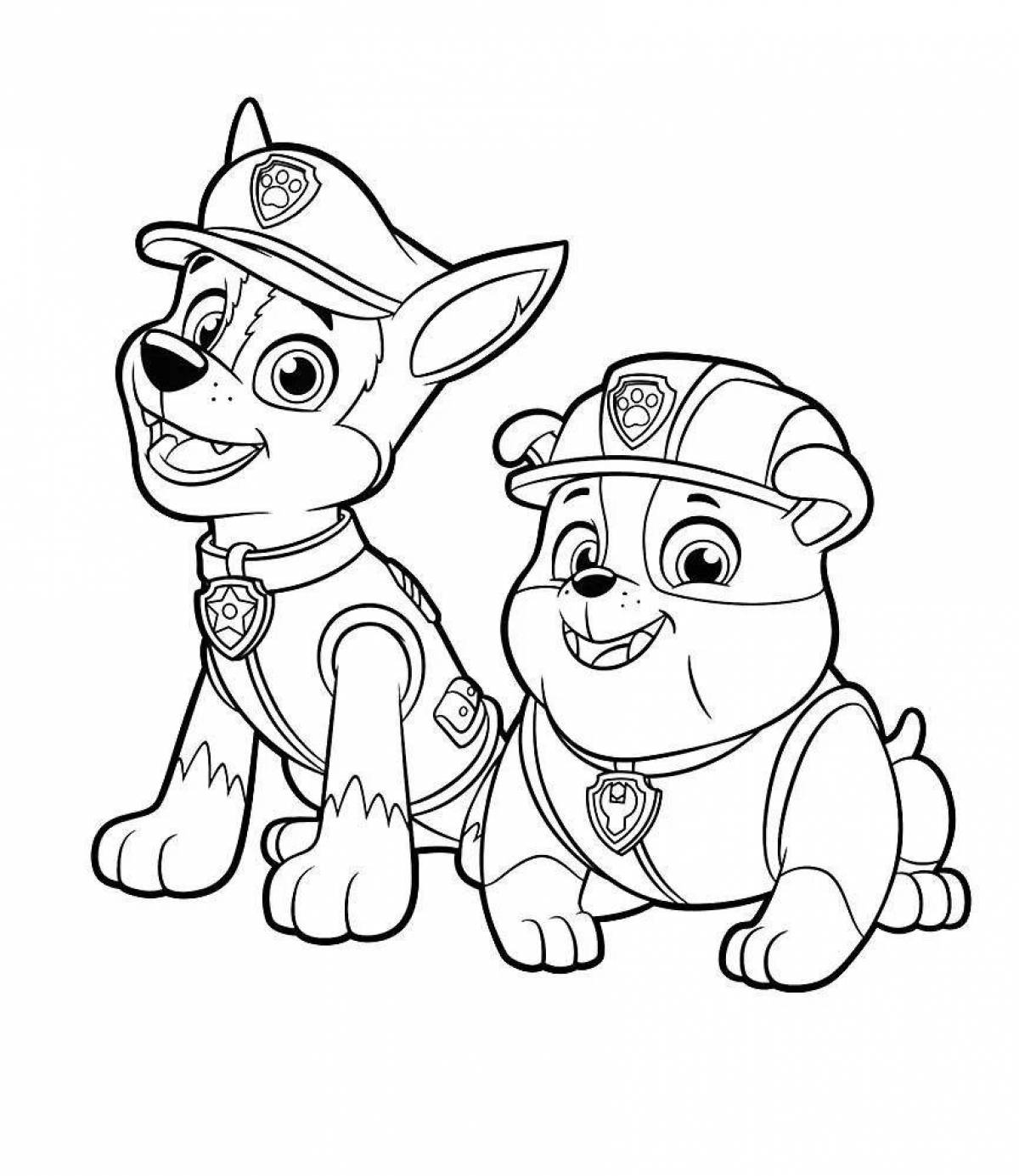 Tempting Paw Patrol Coloring Page for Boys