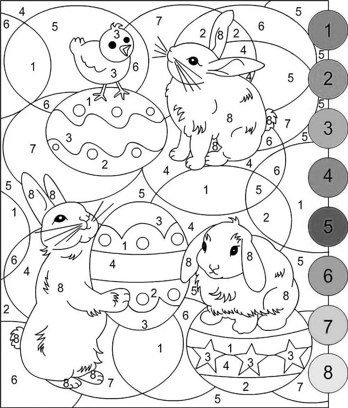 Fun coloring by numbers for preschoolers