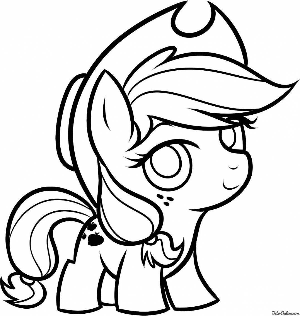 Coloring book adorable apple jack