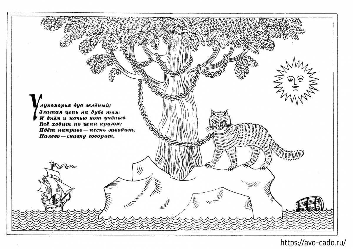 Charming scientist cat coloring book