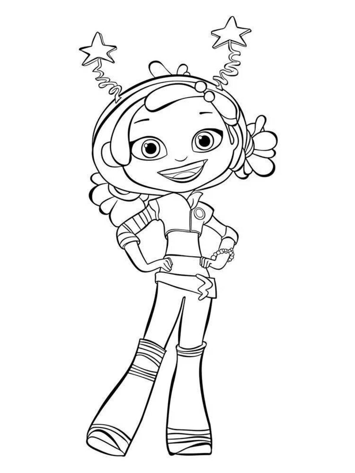 Masha patrol coloring page