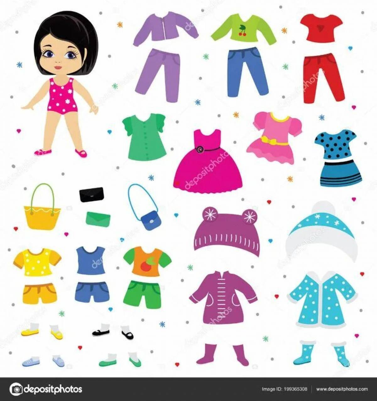 Girl with clothes png #3