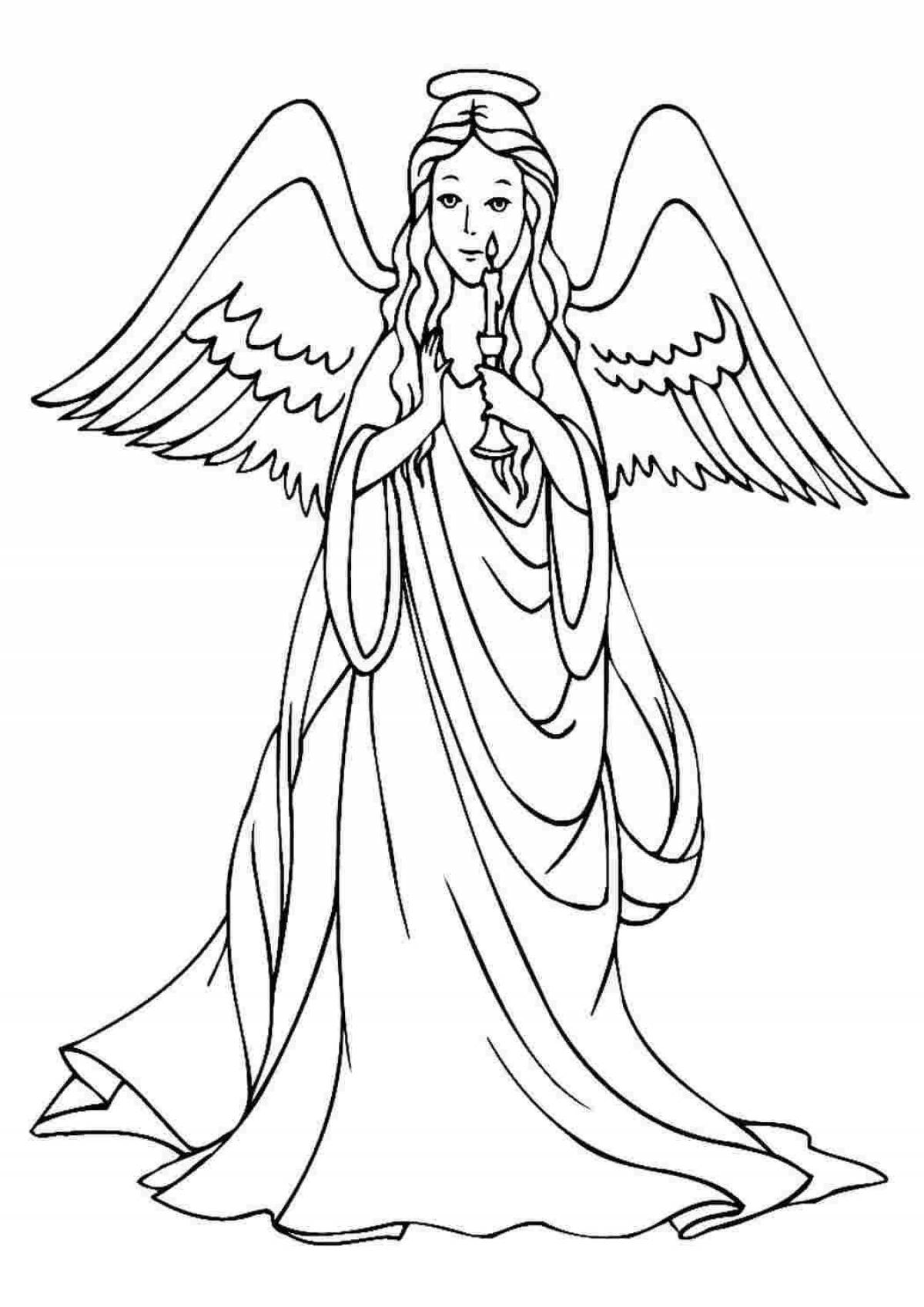 Great Christmas angel coloring book for kids