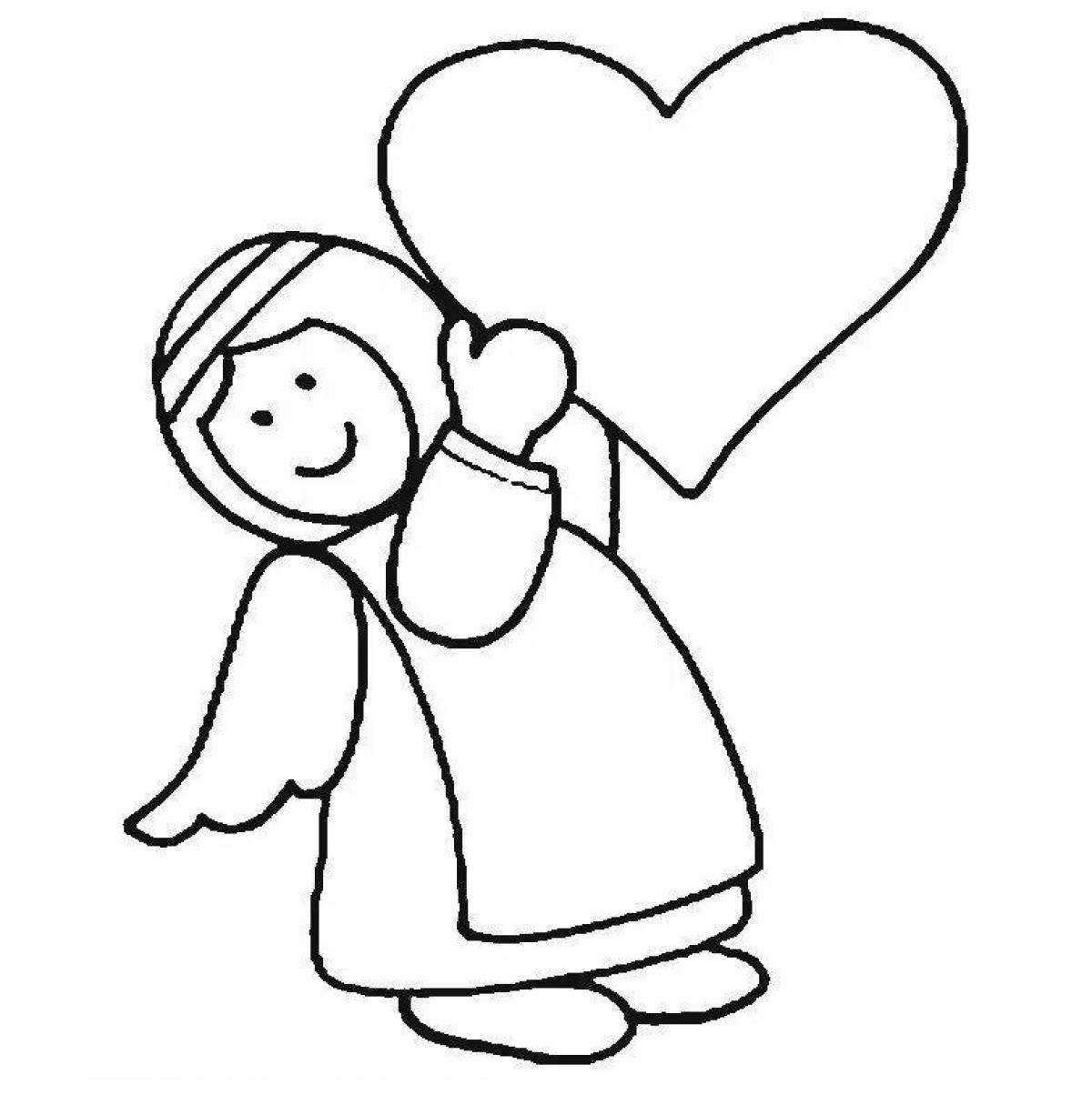 Christmas angel coloring page playful for kids