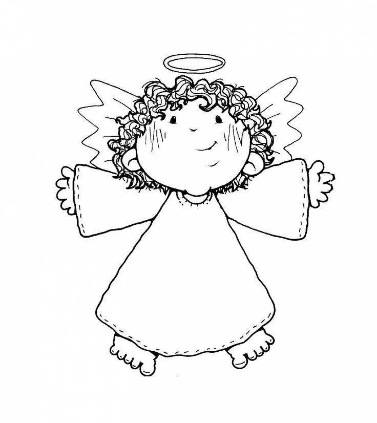 Serene christmas angel coloring pages for kids
