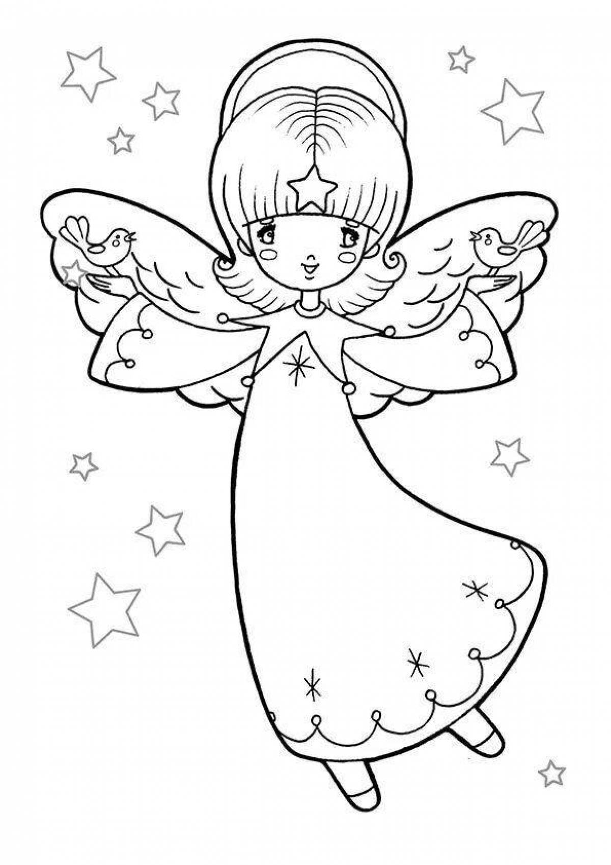Wonderful Christmas angel coloring book for kids