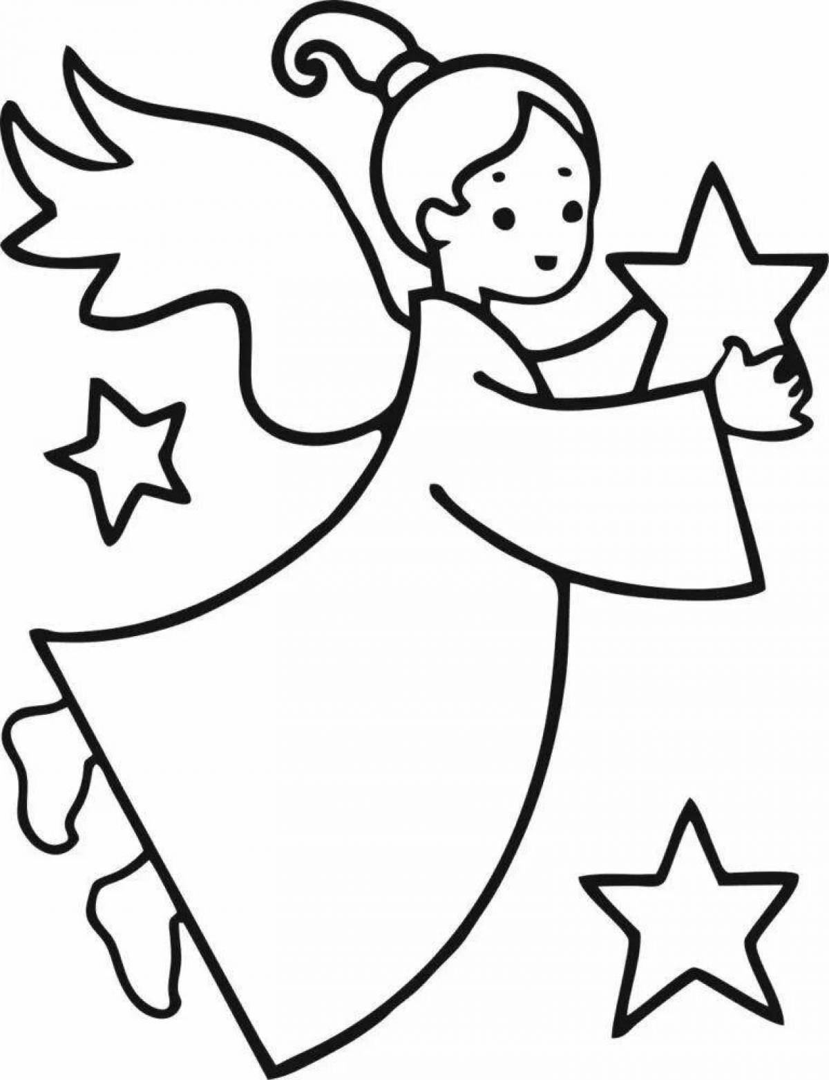 Amazing Christmas angel coloring book for kids