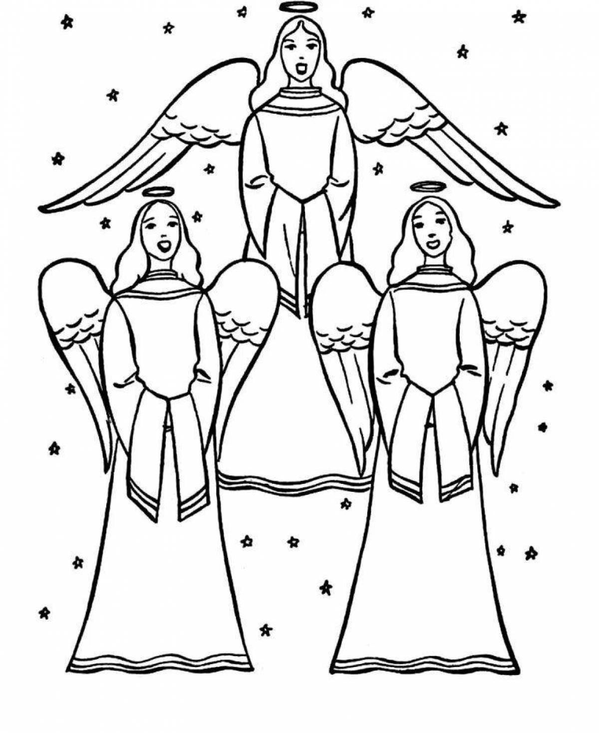Great christmas angel coloring pages for kids