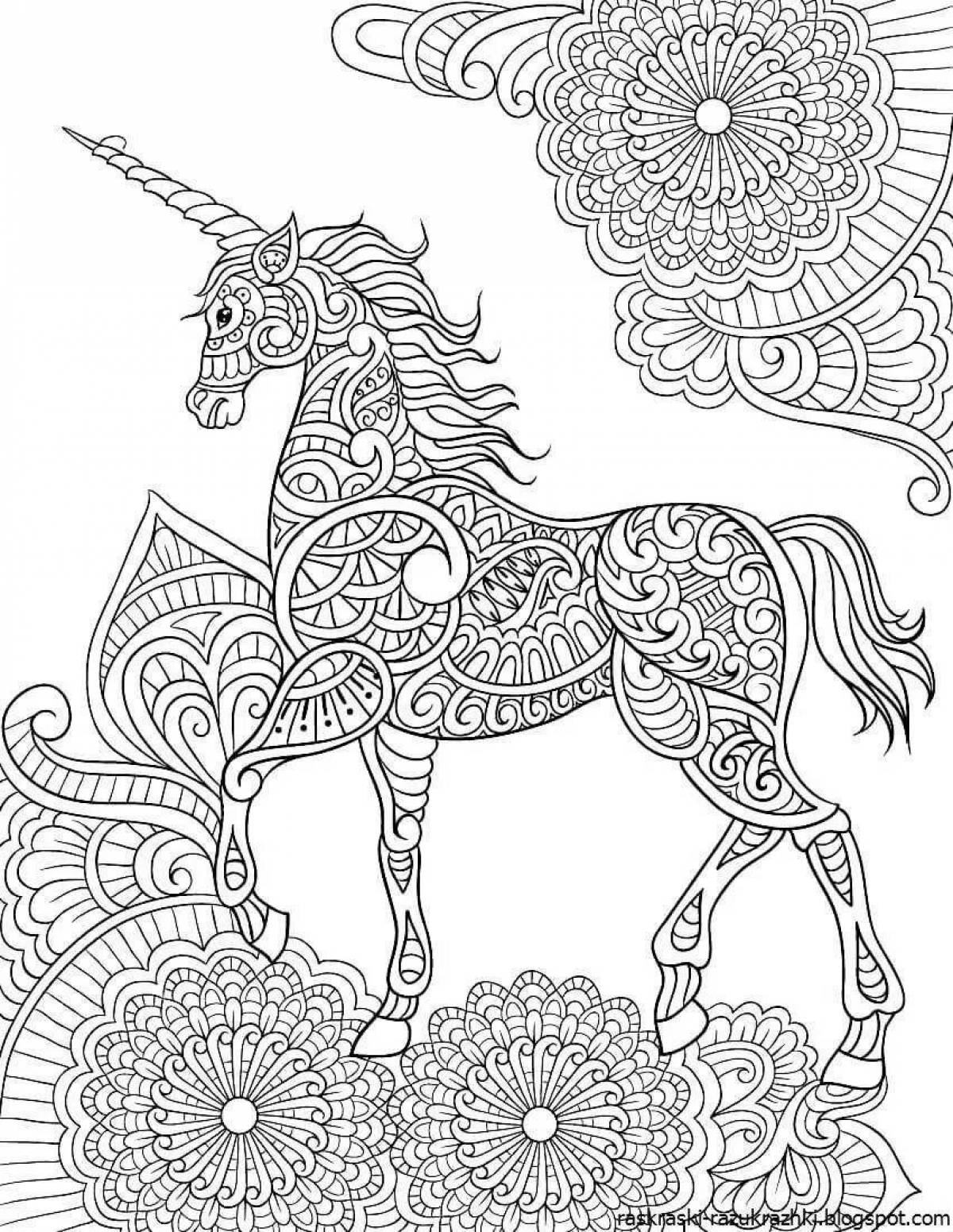 Happy coloring page small details for girls