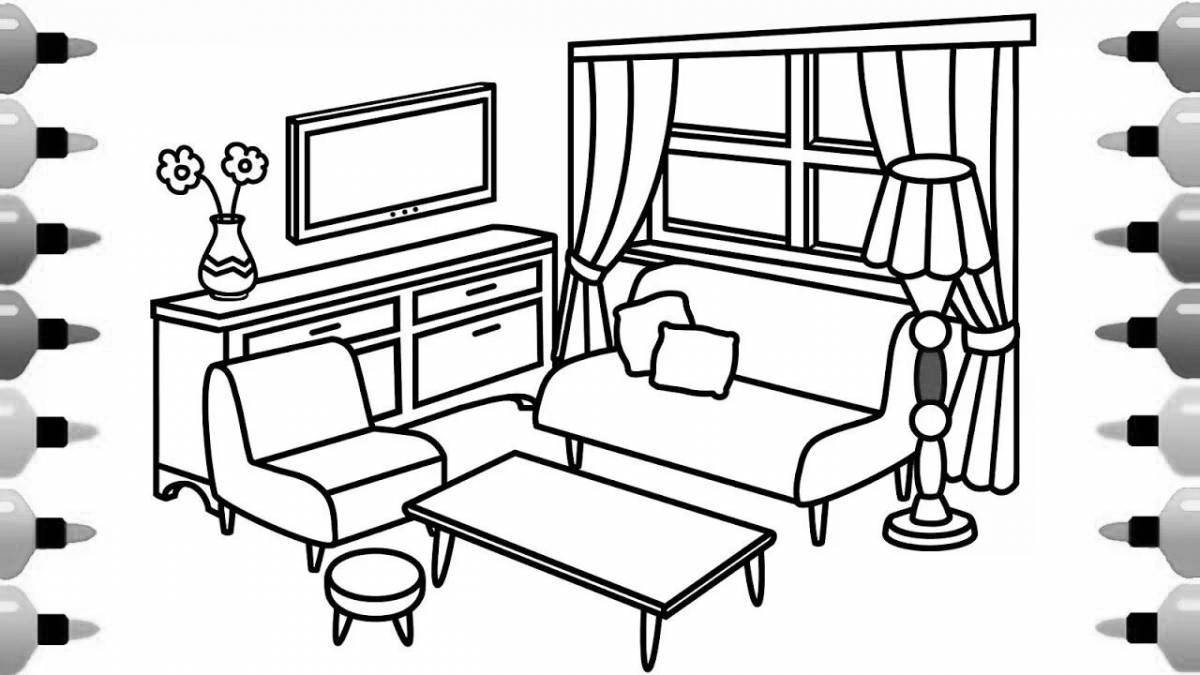 Toko boko furniture coloring page awesome