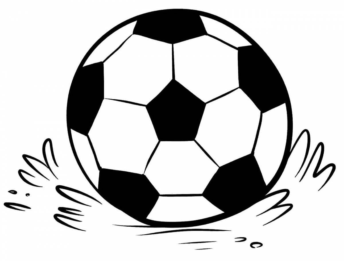 Яркая раскраска футбольного мяча для детей