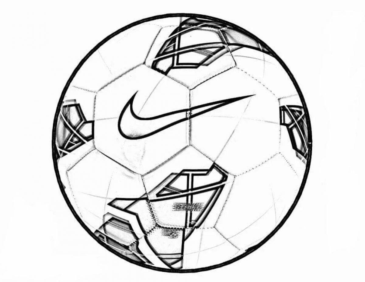 Joyful soccer ball coloring for kids