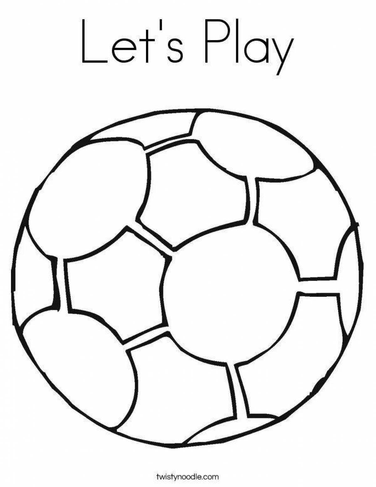 Увлекательная раскраска футбольного мяча для детей