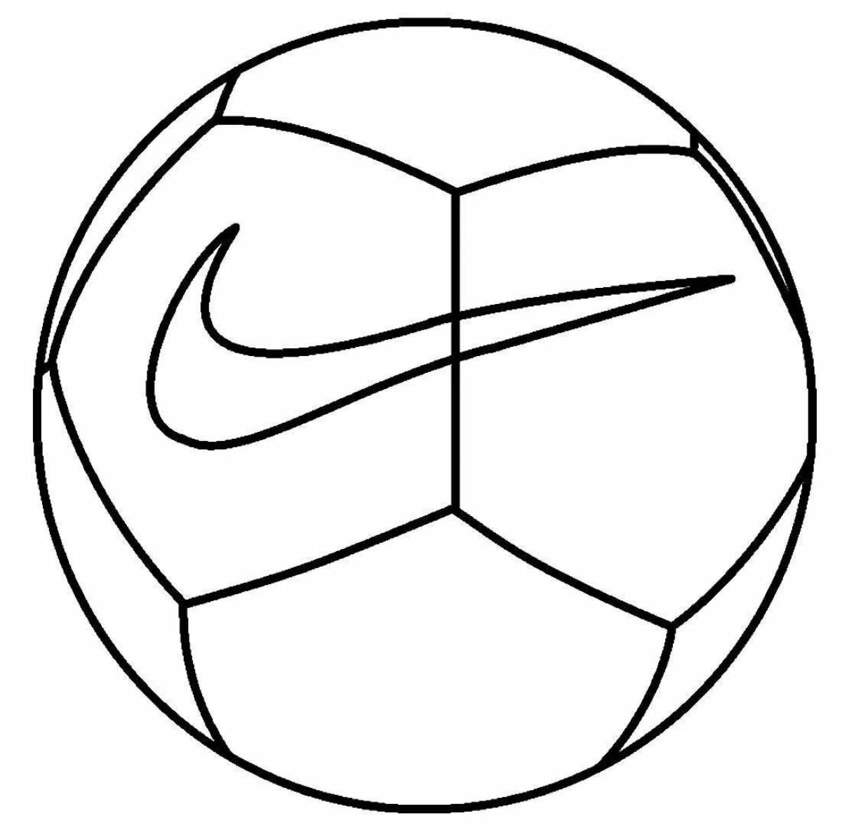Творческая раскраска футбольного мяча для детей