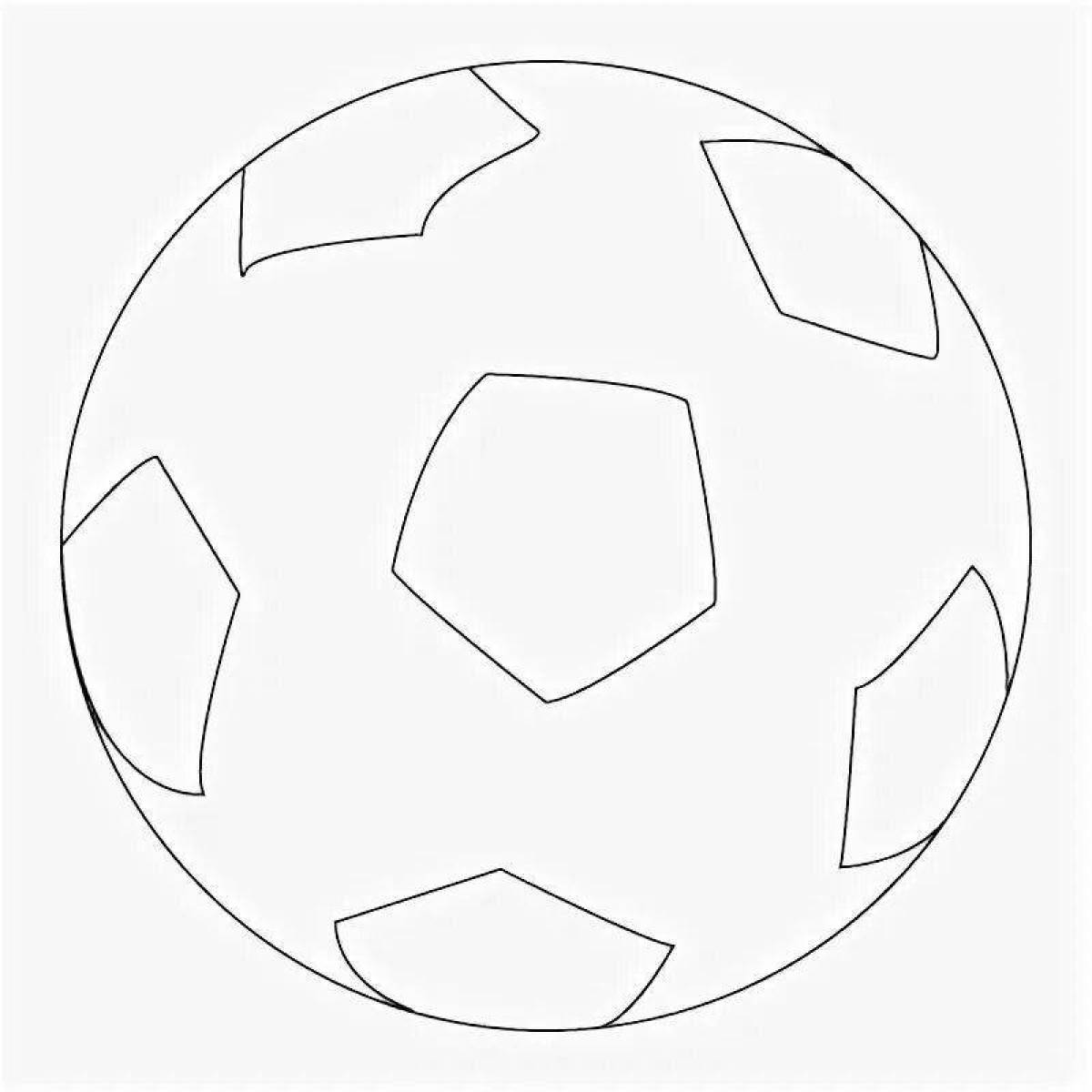Удивительная страница раскраски футбольного мяча для детей