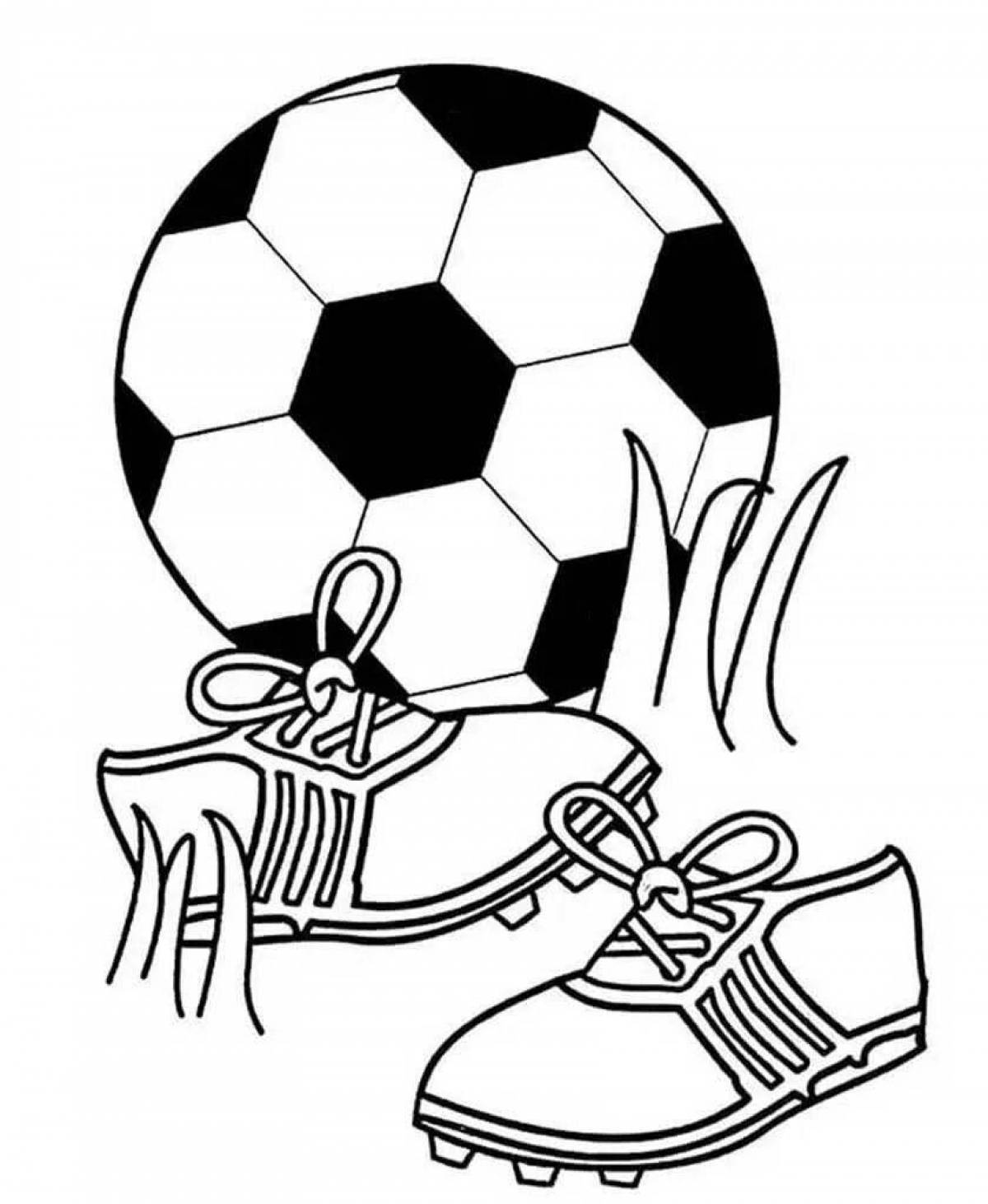 Adorable soccer ball coloring book for kids